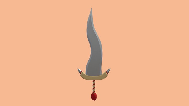 Silver Mutilating Dagger 3D Model