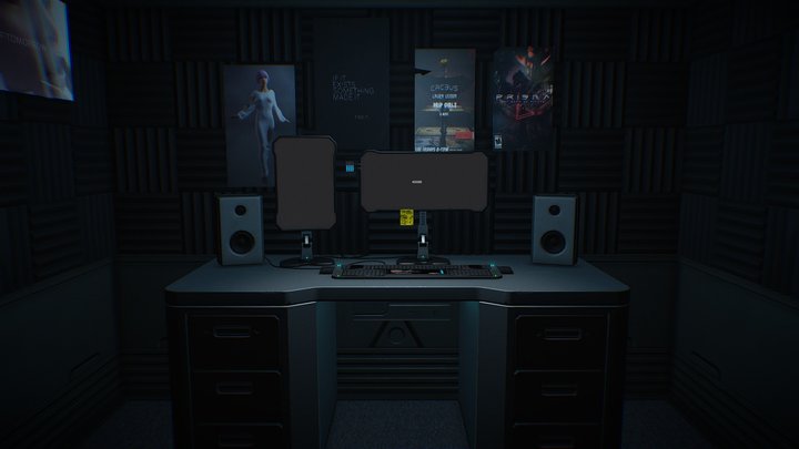 Sci-Fi Computer Room 3D Model