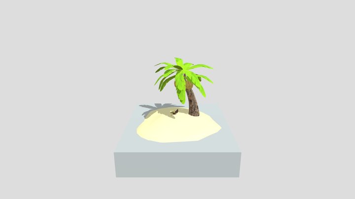 Island Scene 3D Model