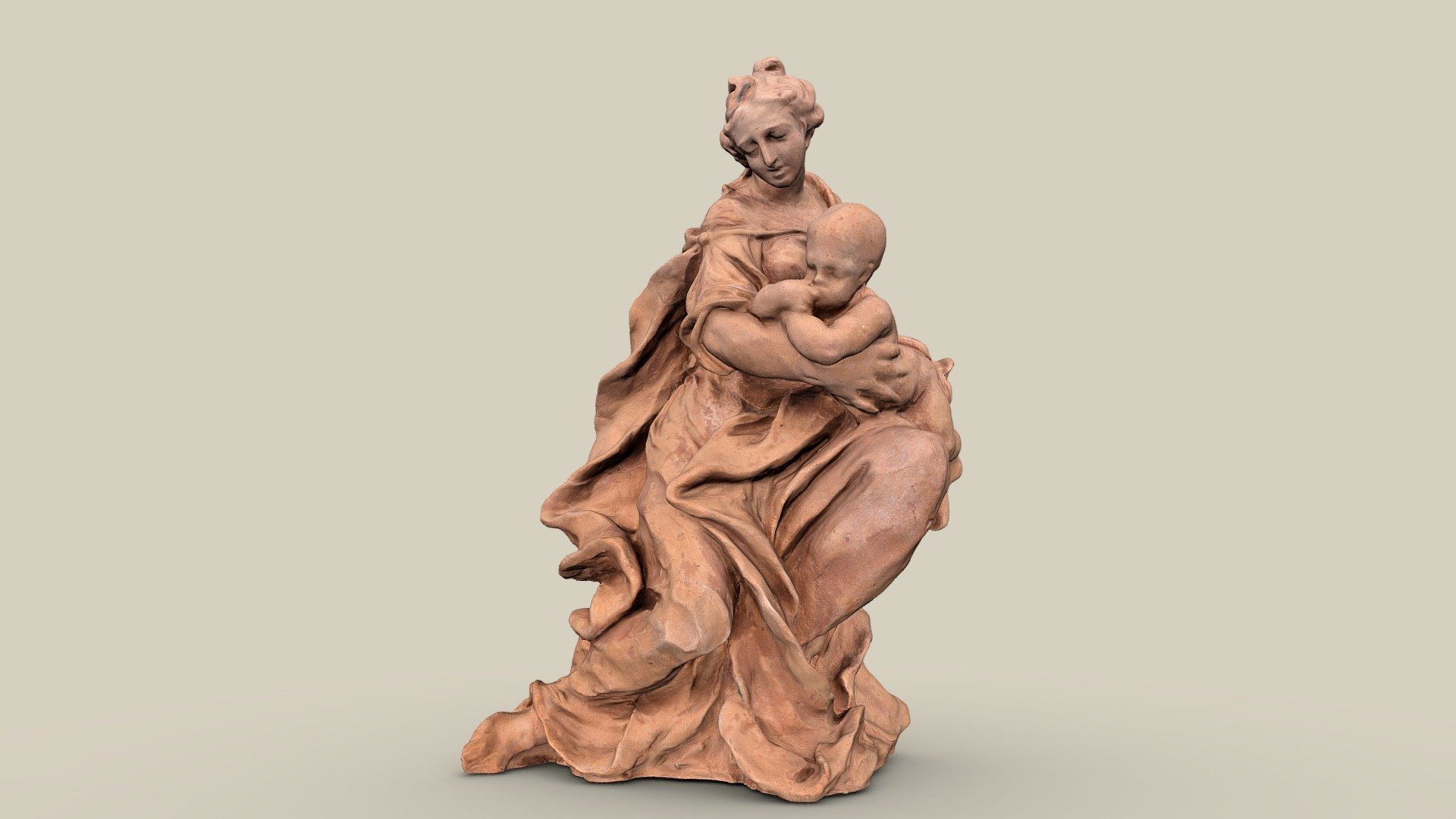 Mutter mit Kind — Sketchfab embed 3D viewer