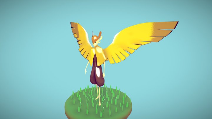 Avian Humanoid 3D Model