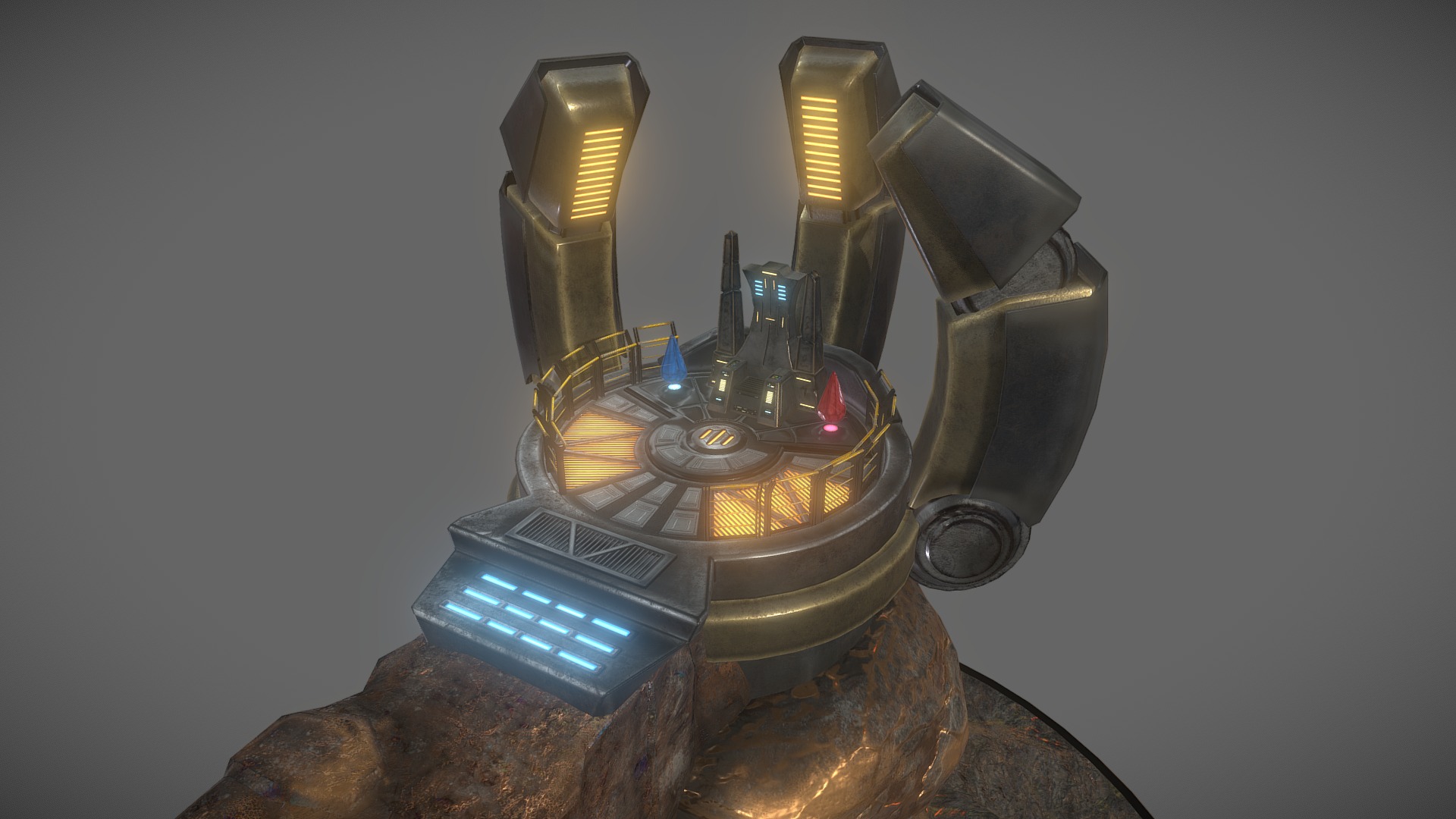 3D model Fantasy Throne V1 - This is a 3D model of the Fantasy Throne V1. The 3D model is about a close-up of a microscope.