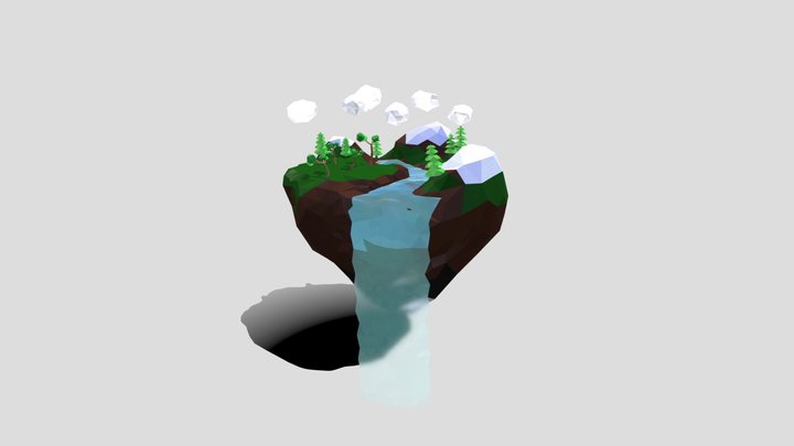 Low Poly Island 3D Model