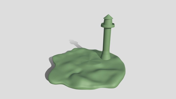 Lighthouse Island 3D Model
