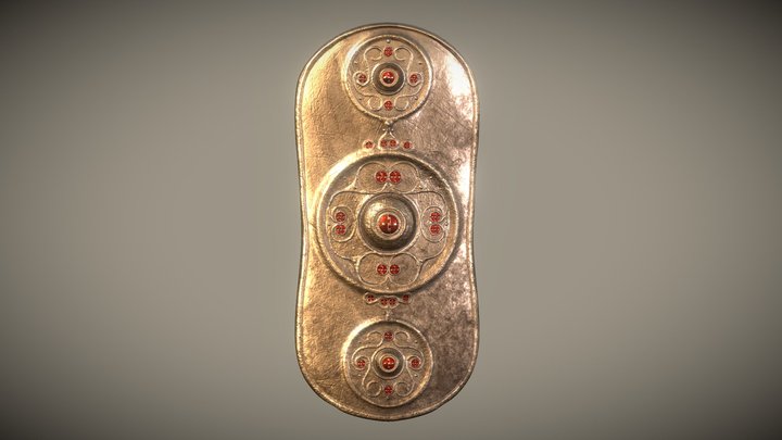 Battle damaged Battersea Shield 3D Model