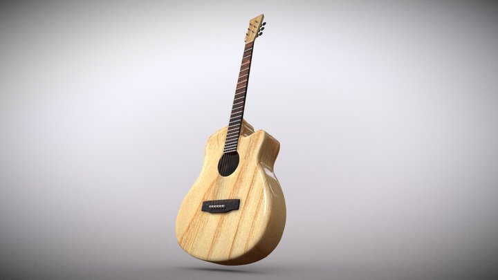 Acoustic Guitar - For Games and VR | Free 3D Model