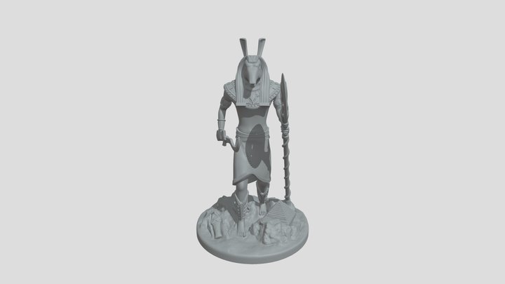 God Seth Miniature Print 3D Model