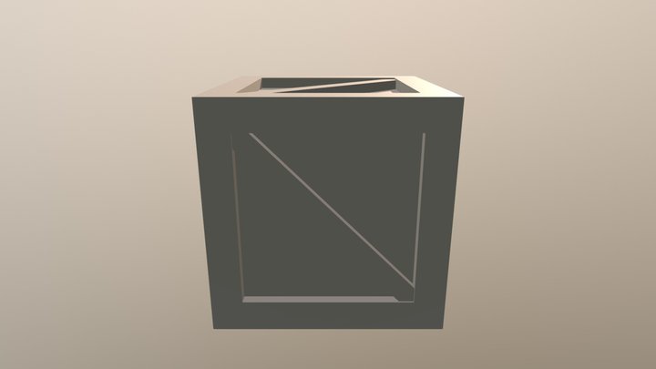 Simple Crate 3D Model