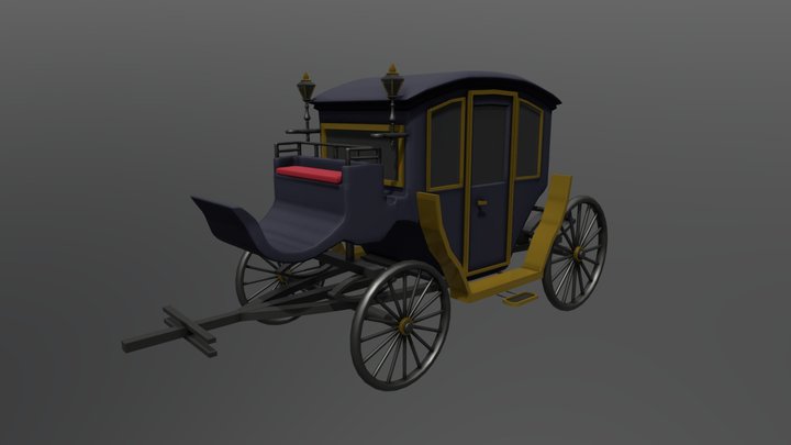 Stylized Carriage 3D Model