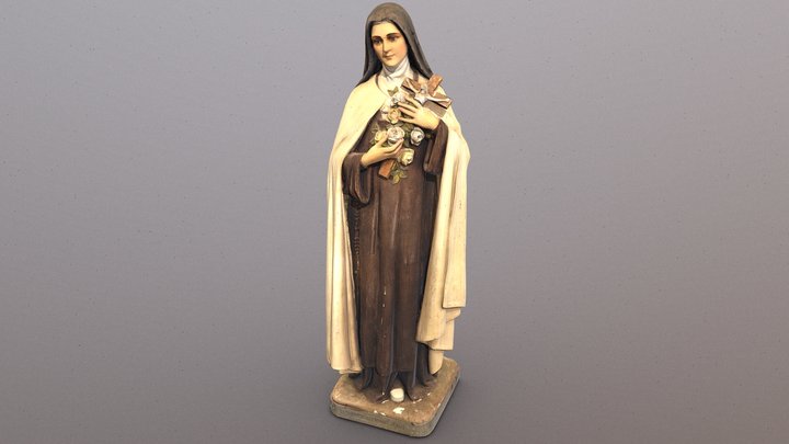 Statue Sainte Thérèse de l'Enfant-Jésus 3D Model