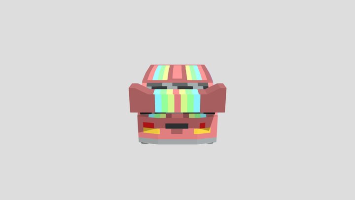 Sports Car (Pastel) 3D Model