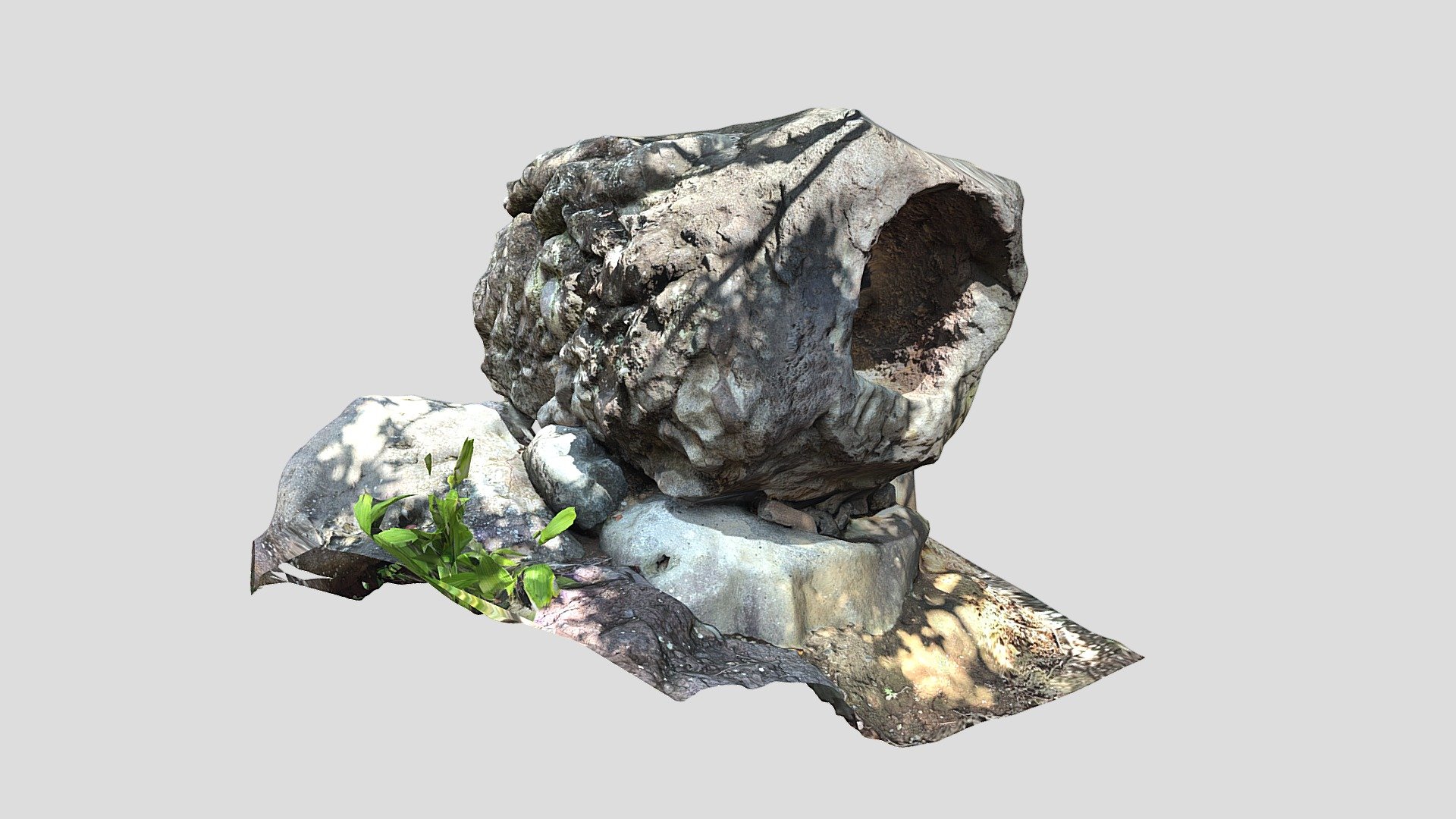 太鼓石-ラフト形溶岩樹型: A Big Lava Tree Mold — Sketchfab embed 3D viewer