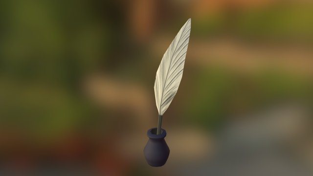 Quill Spin Anim 3D Model