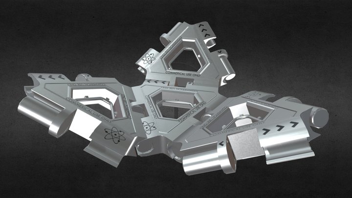 Sci-Fi Hexagons 3D Model