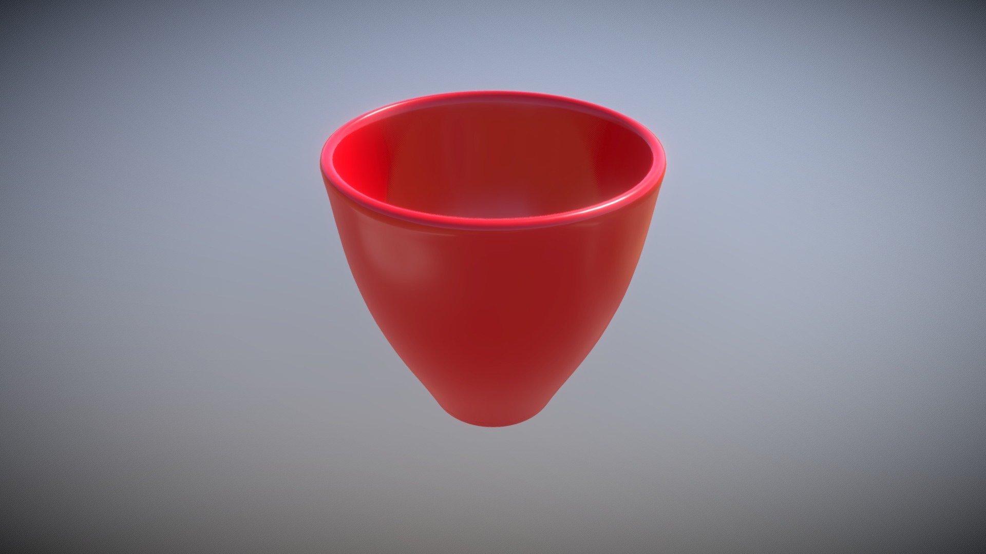 Red lacquer cup