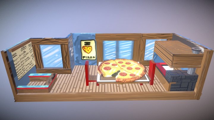 Modelling Assignment: Pizza Rock Restaurant 3D Model