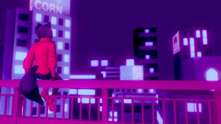 Night Running 3D Model