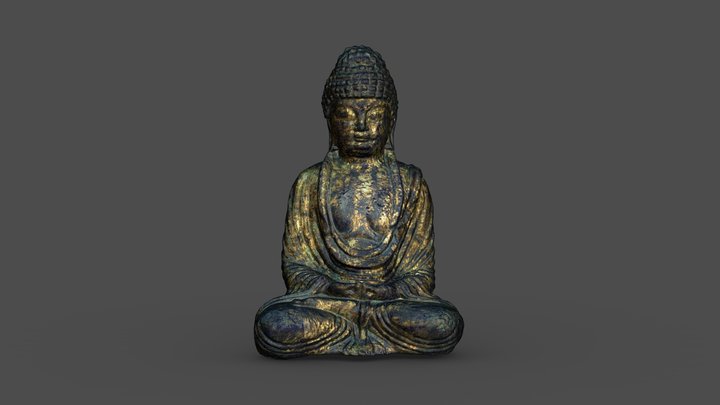 《��県指定》銅造阿弥陀如来坐像　Amitabha Tathāgata 3D Model