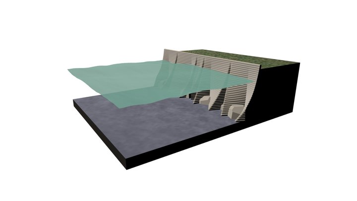 Pleated Wall 3D Model
