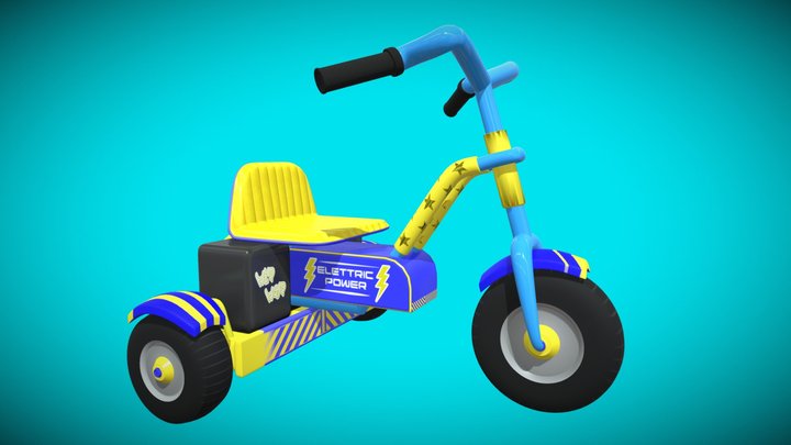 Electric Tricycle 3D Model