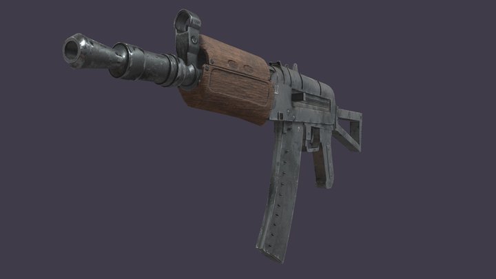 AK-47u - Game Ready 3D Model