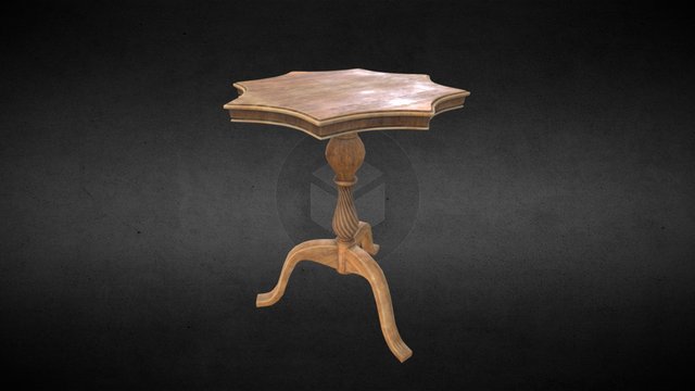 Aged wooden table 3D Model