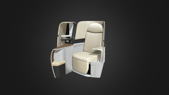 Airplane seat 2 Crr 3D Model