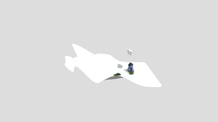 Pinguim na neve 3D Model