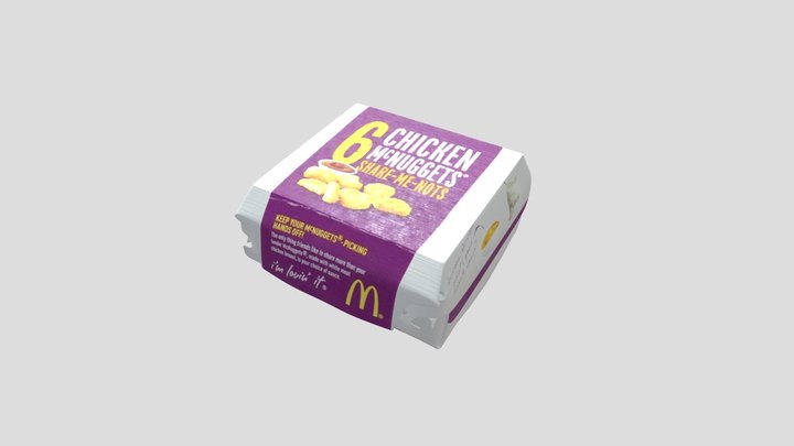 McDonald's 6-Piece McNuggets Box 3D Model