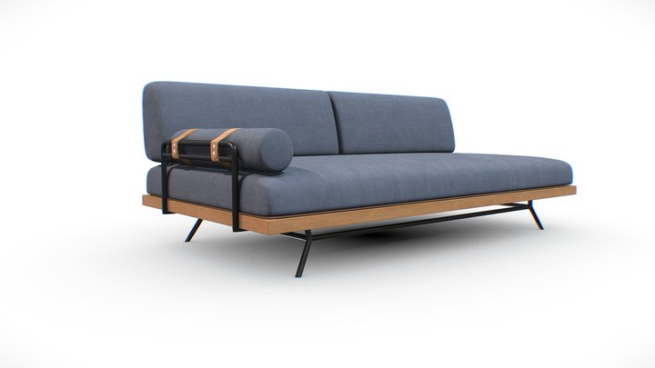 Helvey Sleeper Sofa Bed 3D Model