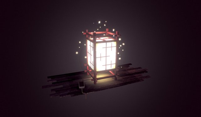 Asset Lampe Japonaise 3D Model