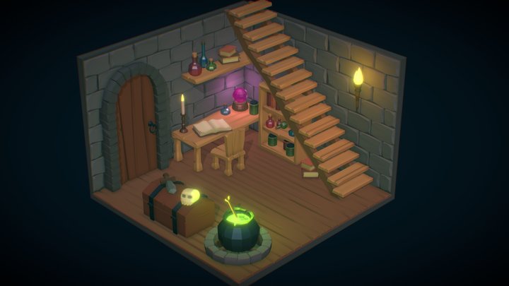 Witch's Study 3D Model