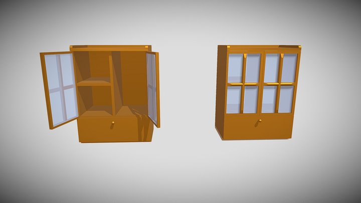 Kitchen Gas Stove Cabinet 01SF 3D Model