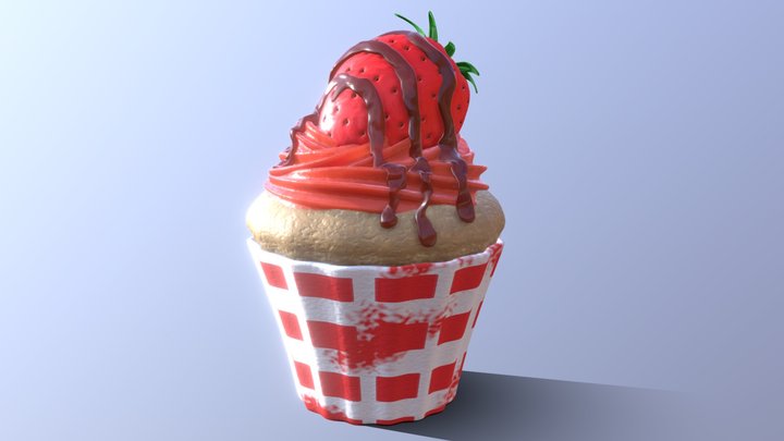 Elegant Cupcake 3D Model