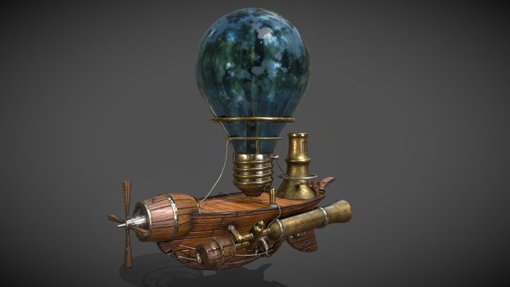 Steam Boat 3D Model