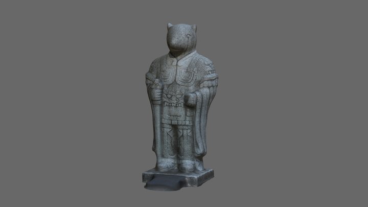 Eastern Rat Statue PBR model by photoscan 3D Model