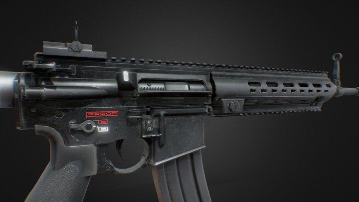 HK 416 A7 (free download) 3D Model