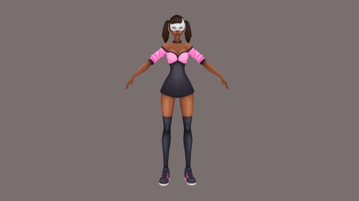 Girl dancer 3D Model