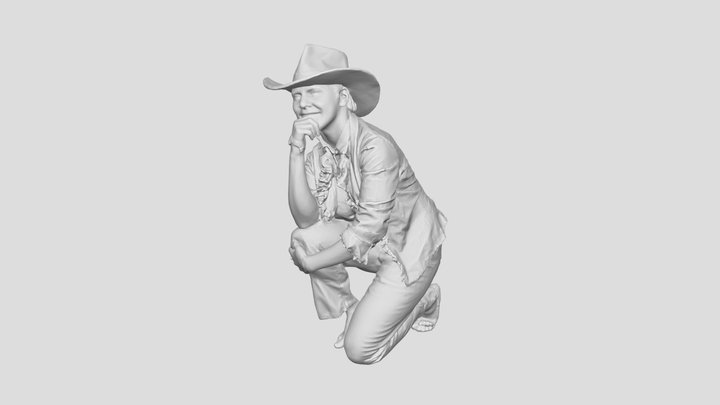 Cowboy lady 3D Model