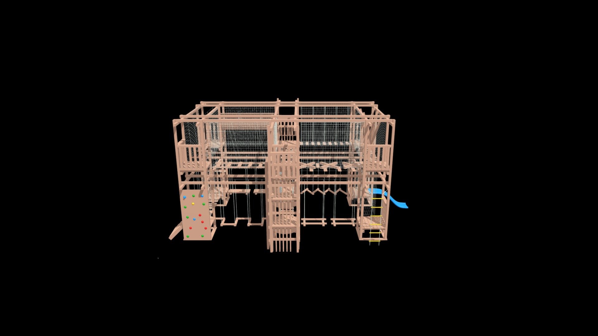 Kids park 2 levels - 3D model by rope.park.ru [a168c11] - Sketchfab