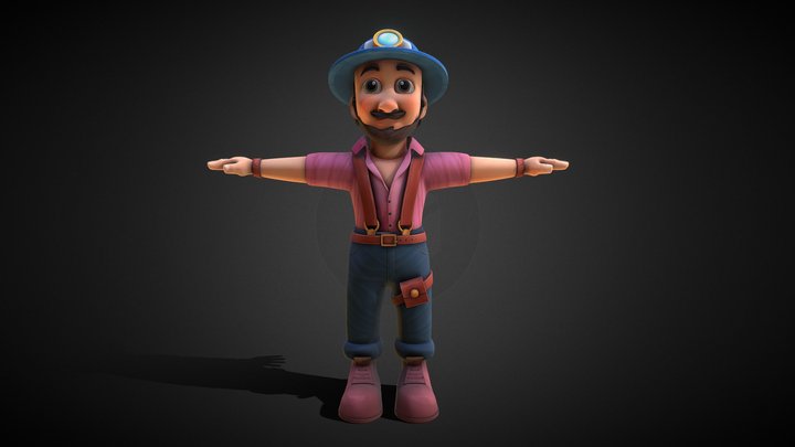 Tom the Miner 3D Model