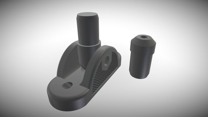 Awning Pole Foot And Topper 3D Model