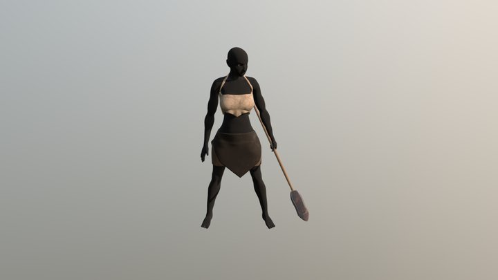 African warrior 3D Model