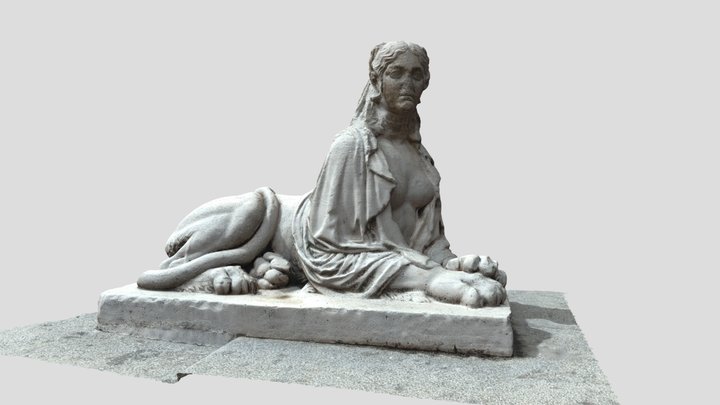 Estatua de un esfinge Segovia, España 3D Model