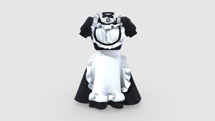 Female Maid Uniform 3D Model