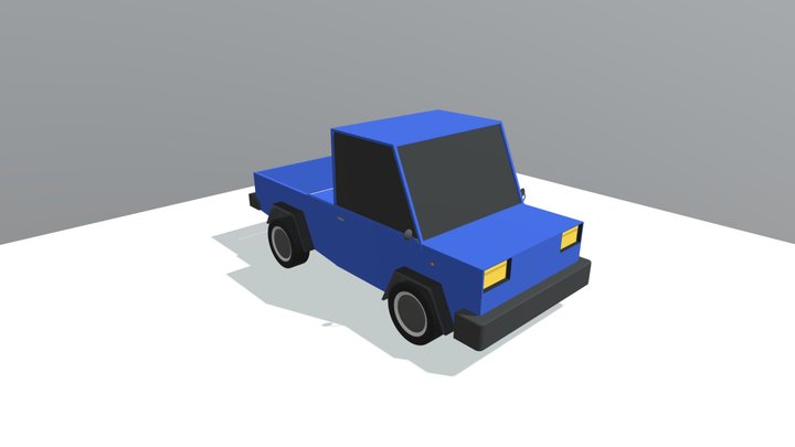 Low Poly Truck 3D Model