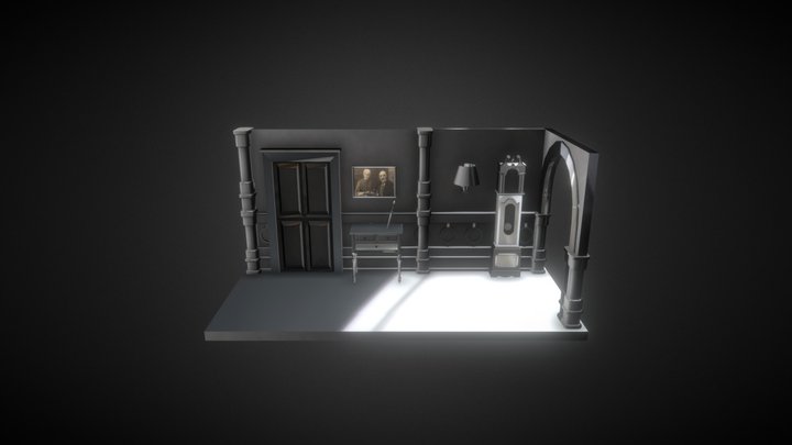 SGD 114 Diorama - Haunted Hallway 3D Model
