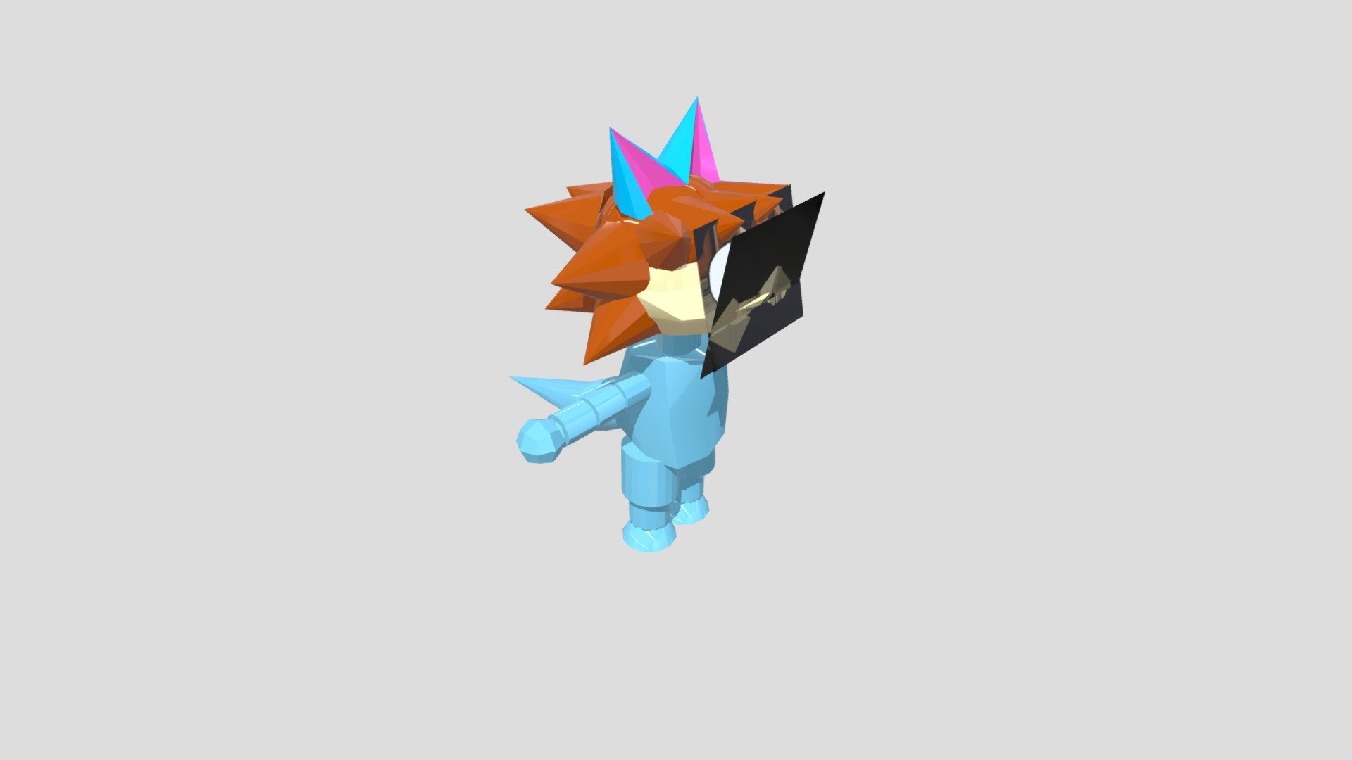 Classic Kauê Land Model Low Poly (rigged)