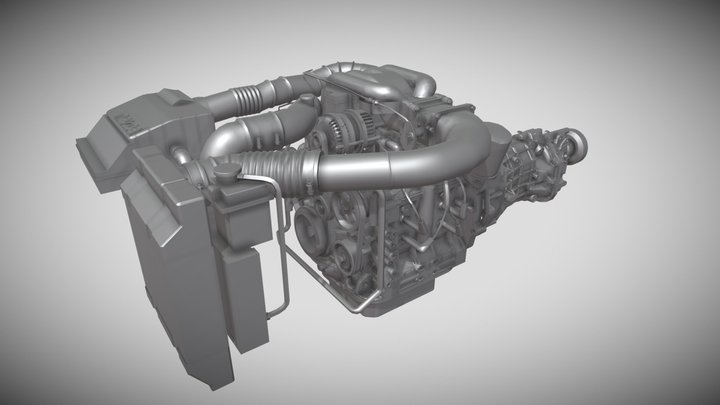13B - Rotary Engine 3D Model