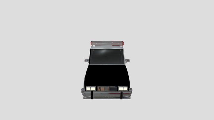 Playstation 1 Police car low poly